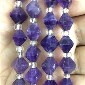 purple Amethyst bicone beads, approx 10mm [GB13794]