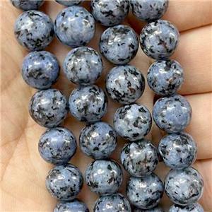 round Marble Beads, blue dye, approx 8mm dia [GB13817-8MM]