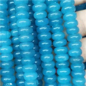 blue Jade rondelle beads, approx 6x10mm [GB13883]