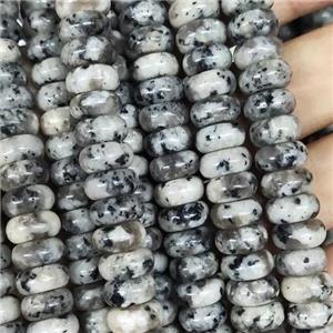 Jade rondelle beads, spot, approx 6x10mm [GB13887]