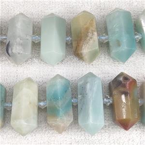 Chinese Amazonite bullet beads, approx 12-30mm [GB13901]