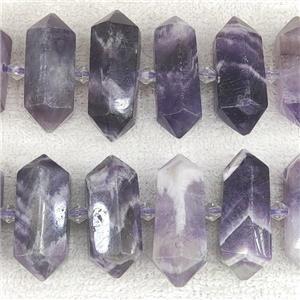 dogtooth Amethyst bullet beads, approx 12-30mm [GB13902]