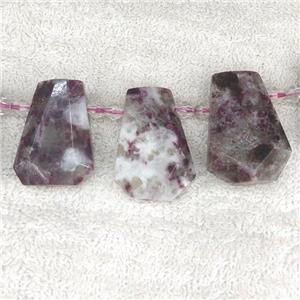 Tourmaline teardrop beads, top-drilled, approx 12-27mm [GB13923]