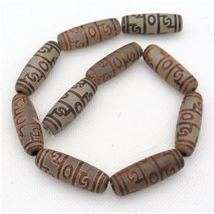 Tibetan Style Agate Beads, rice, approx 14-40mm [GB13958]