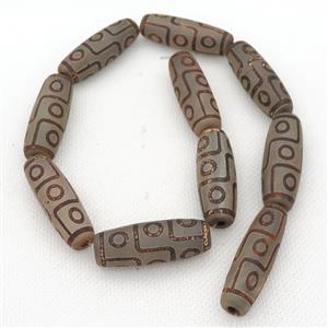 tibetan Style Agate rice beads, eye, approx 14-40mm [GB13959]