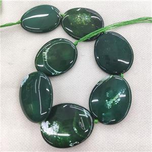 green Veins Agate slice Beads, freeform, approx 35-50mm [GB13967]