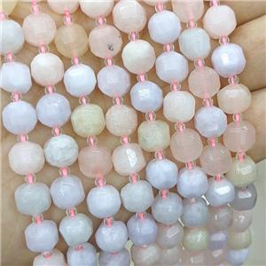 Morganite Beads, faceted cube, approx 8-9mm [GB13985]