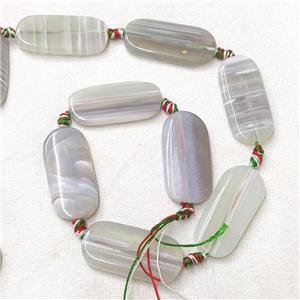 Agate rectangle Beads, gray, approx 25-35mm [GB14023]