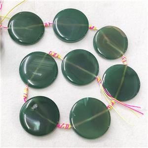 natural Agate Circle Beads, green dye, approx 35-38mm [GB14035]