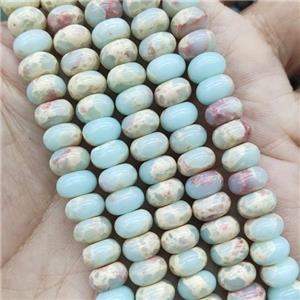 synthetic Snakeskin Jasper rondelle Beads, approx 5x8mm [GB14049]