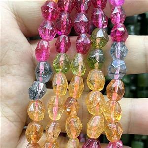tourmaline beads, freeform, dye, approx 8-12mm [GB14052]