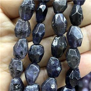Amethyst Beads, darkpurple, faceted freeform, approx 10-14mm [GB14077]
