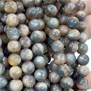 black Sunstone Beads, round, approx 8mm dia [GB14085-8MM]