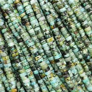 Africa turquois beads, heishi, approx 2x4mm [GB14098]