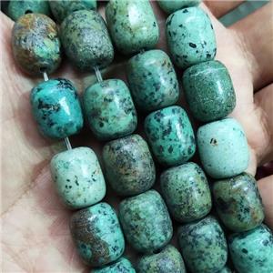 green African Turquoise barrel Beads, approx 12-14mm [GB14104]