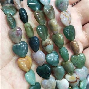 Indian Agate Heart Beads, approx 12mm [GB14114]