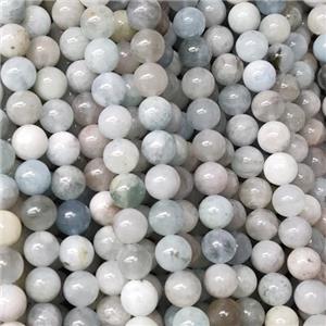round Aquamarine Beads, B-grade, approx 8mm dia [GB14120]