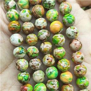 round Imperial Jasper beads, green, approx 6mm dia [GB14125-6MM]