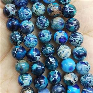 round Imperial Jasper beads, blue, approx 6mm dia [GB14126-6MM]