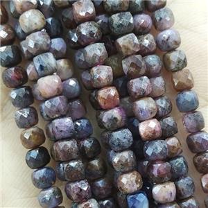 Ruby Beads, faceted cube, B-grade, approx 3.5mm [GB14240]