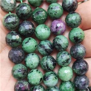 natural Ruby Zoisite Beads faceted round, approx 8mm dia [GB14295-8MM]