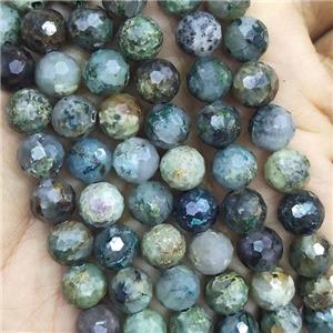 Silica Chrysocolla Beads Faceted Round, approx 8mm dia [GB14316-8MM]