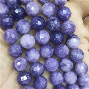 Purple Lepidolite Beads faceted round, approx 8mm dia [GB14318-8MM]