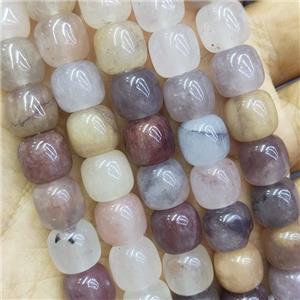 round Lodalite barrel Beads multicolor, approx 9-10mm [GB14333]