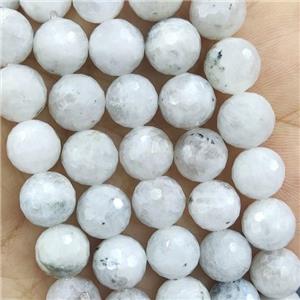 White MoonStone Beads Faceted Round, approx 6mm dia [GB14337-6MM]