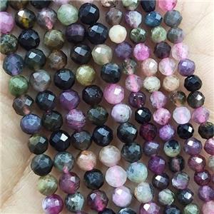 Mix Tourmaline Seed Beads Faceted Round, approx 3mm dia [GB14355-3MM]