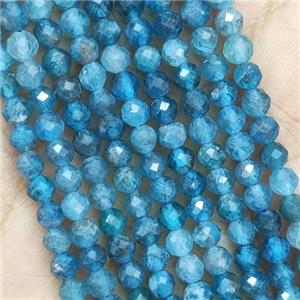 Blue Apatite Beads Faceted Round, approx 4mm dia [GB14363-4MM]