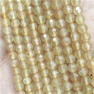 Yellow Apatite Beads Faceted Round, approx 4mm dia [GB14365-4MM]