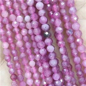Pink Tourmaline Beads Seed Faceted Round, approx 2mm dia [GB14368-2MM]