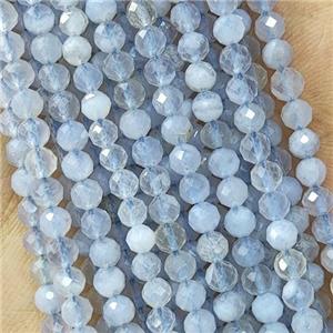 Blue Lace Agate Seed Beads Faceted Round, approx 4mm dia [GB14382-4MM]