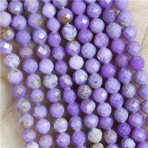Purple Phosphosiderite Beads Faceted Round, approx 3mm dia [GB14395-3MM]
