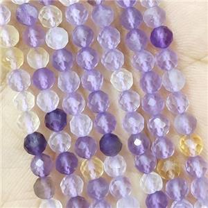 Tiny Ametrine Beads Faceted Round, approx 4mm dia [GB14399-4MM]
