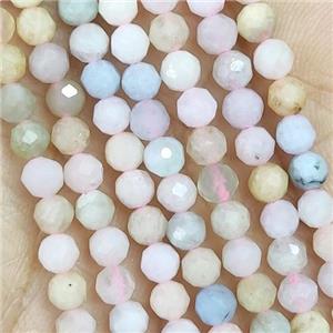Mix Morganite Beads Faceted Round, approx 4mm dia [GB14401-4MM]