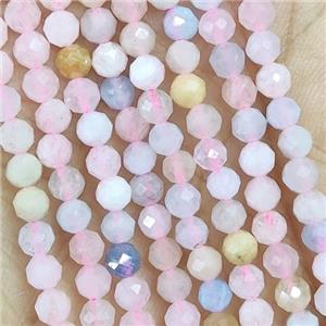 Morganite Beads Pony Faceted Round, approx 3mm dia [GB14402-3MM]