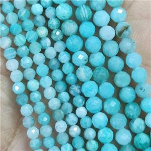 Green Amazonite Beads Pony Faceted Round, approx 3mm dia [GB14404-3MM]