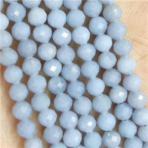 Blue Angelite Beads Faceted Round, approx 4mm dia [GB14408-4MM]