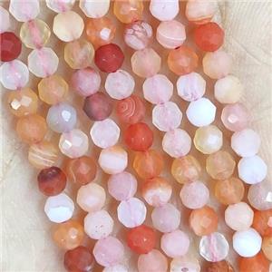 Red Botswana Agate Beads Tiny Faceted Round, approx 3mm dia [GB14435-3MM]