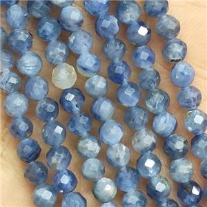 Natural Kyanite Beads Blue Faceted Round, approx 4mm dia [GB14461-4MM]