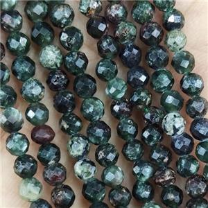 Green Charoite Beads Faceted Round, approx 2mm dia [GB14489-2MM]