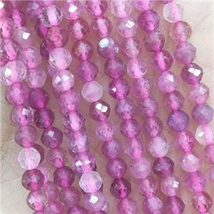 Pink Tourmaline Seed Beads Faceted Round, approx 4mm dia [GB14500-4MM]