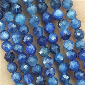 Blue Kyanite Beads Faceted Round A-Grade, approx 4mm dia [GB14504-4MM]
