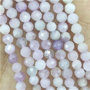 Kunzite Beads Faceted Round, approx 3mm dia [GB14505-3MM]