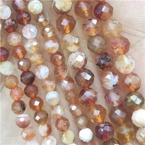 Orange Fire Opal Beads Faceted Round, approx 2mm dia [GB14506-2MM]