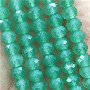 Green Aventurine Beads Faceted Rondelle, approx 6x8mm [GB14519]