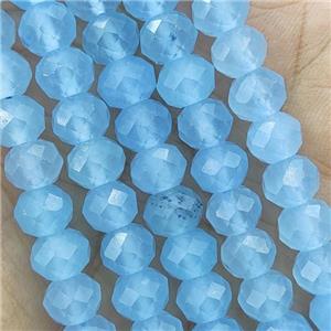 Lt.Blue Amazonite Beads Faceted Rondelle Dye, approx 4x6mm [GB14521-4X6MM]