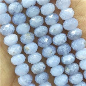 Blue Lace Agate Beads Faceted Rondelle A-Grade, approx 4x6mm [GB14528-4X6MM]